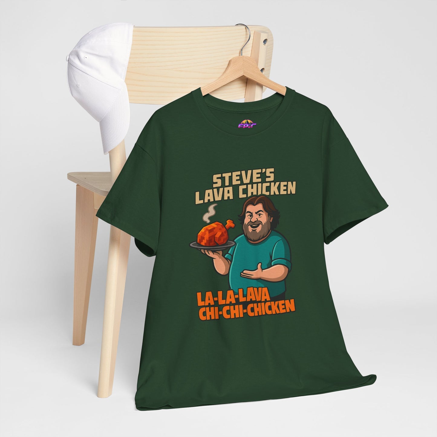 Steve’s Lava Chicken – Unisex Heavy Cotton Tee