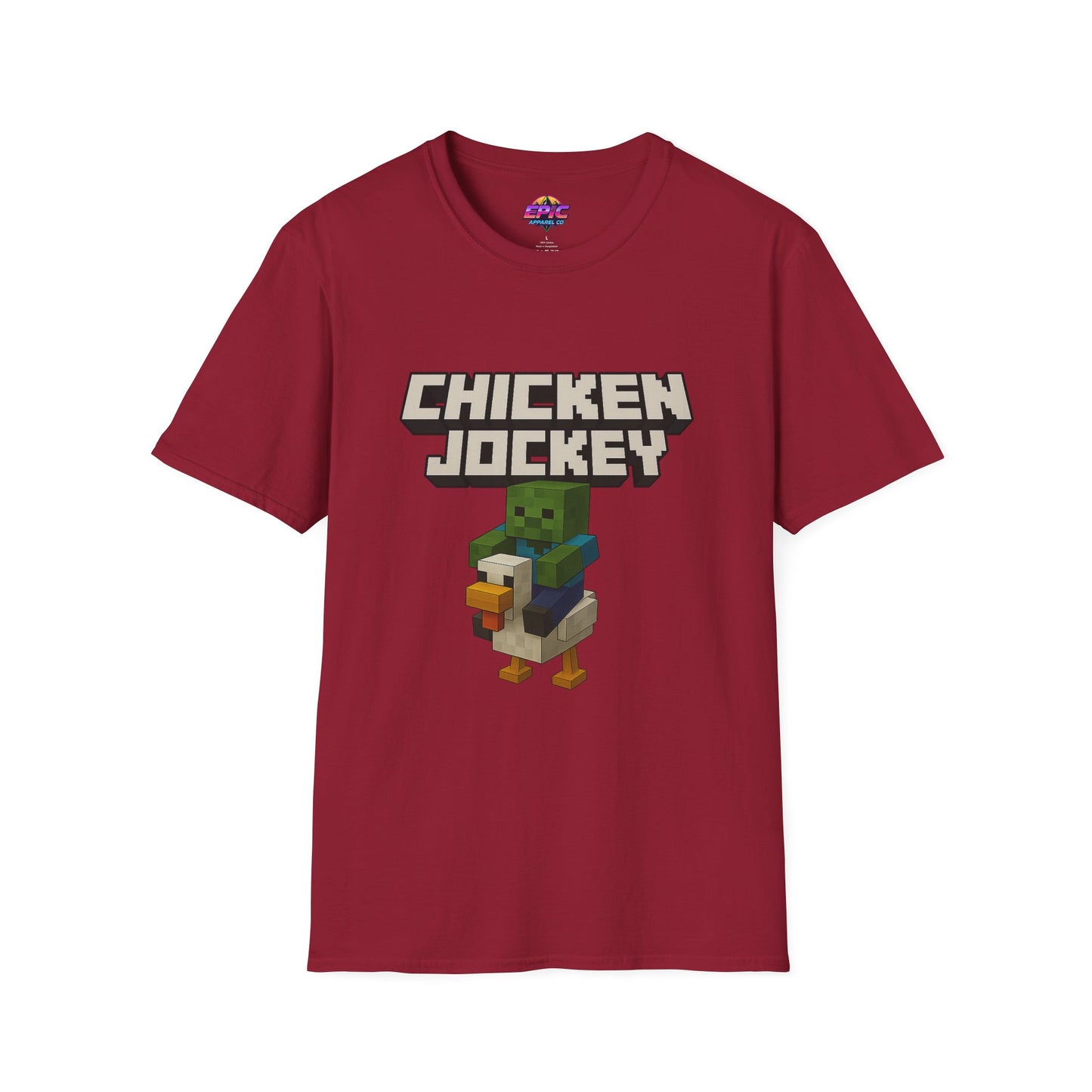 Minecraft Chicken Jockey Unisex Softstyle T-Shirt