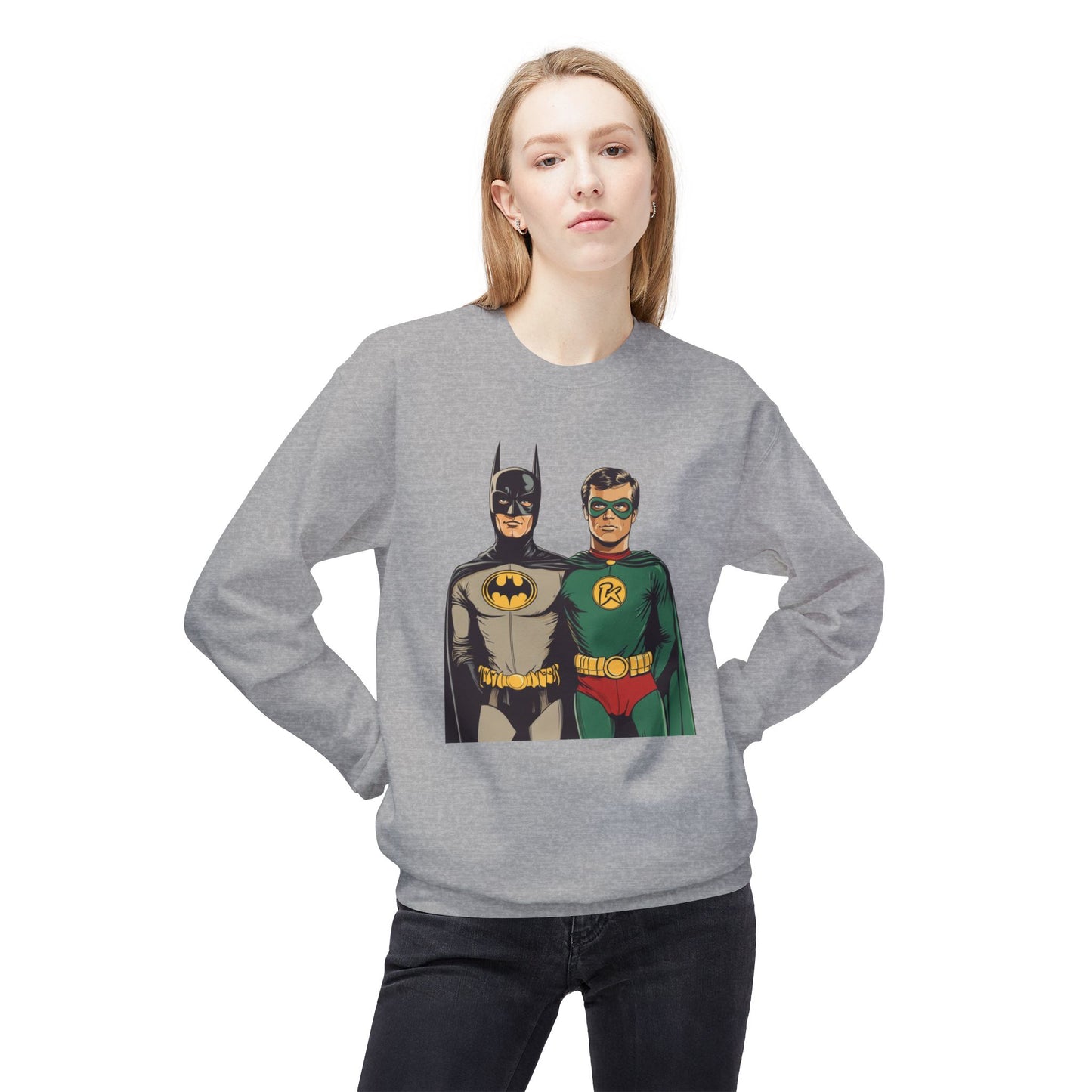 Dynamic Duo Sweatshirt – Classic Comfort with a Heroic Touch