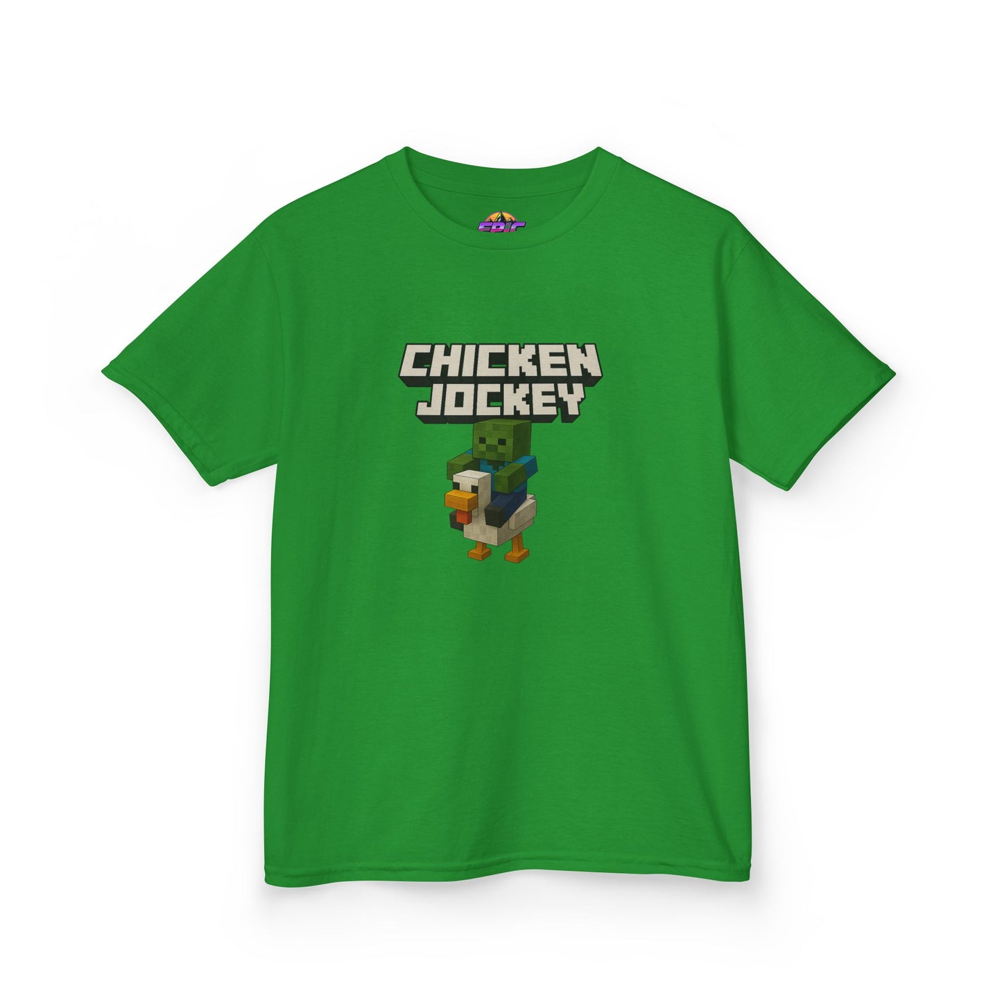 Kids Minecraft Chicken Jockey T-Shirt – Funny Gamer Tee, Animal Lover Gift, Cool Pixel Art Shirt
