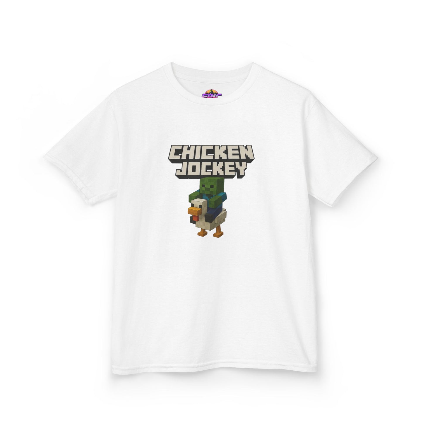 Kids Minecraft Chicken Jockey T-Shirt – Funny Gamer Tee, Animal Lover Gift, Cool Pixel Art Shirt