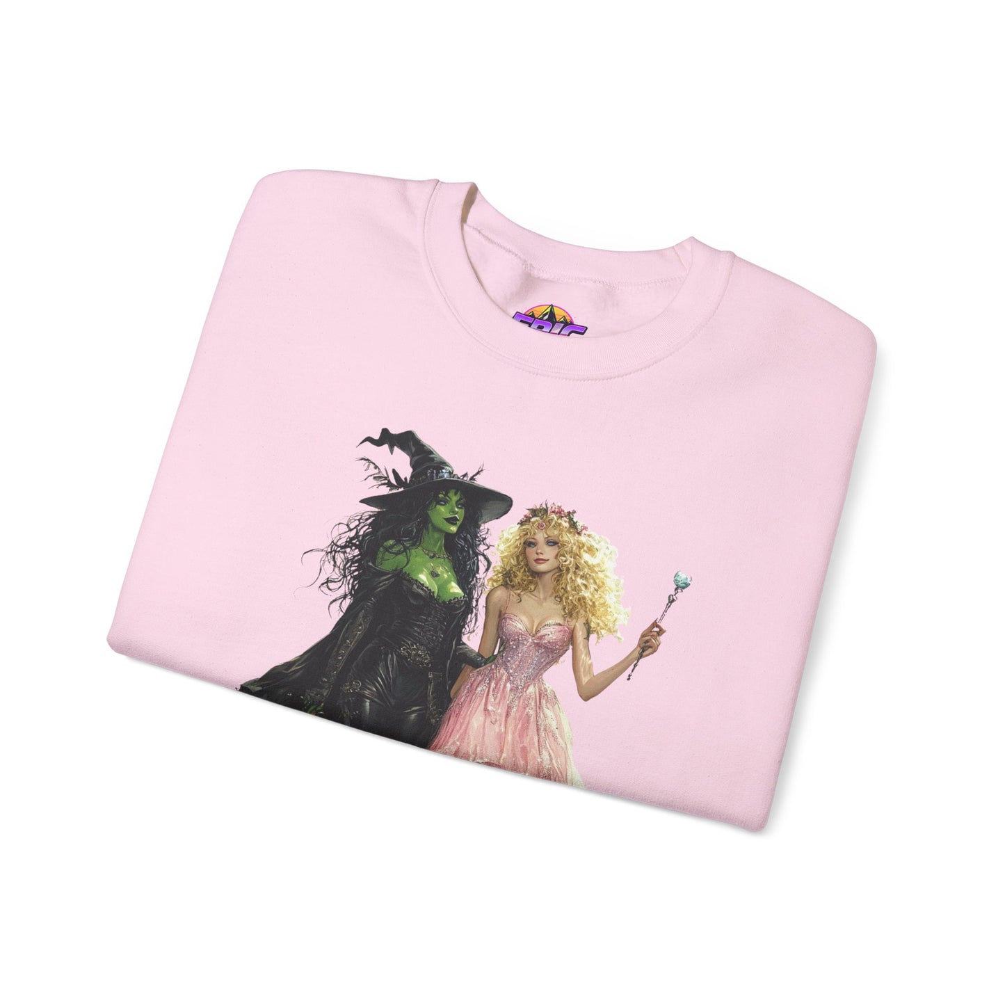 Enchanting Duo Sweatshirt – Elphaba and Glinda-Inspired Art Heavy Blend™ Crewneck Sweatshirt