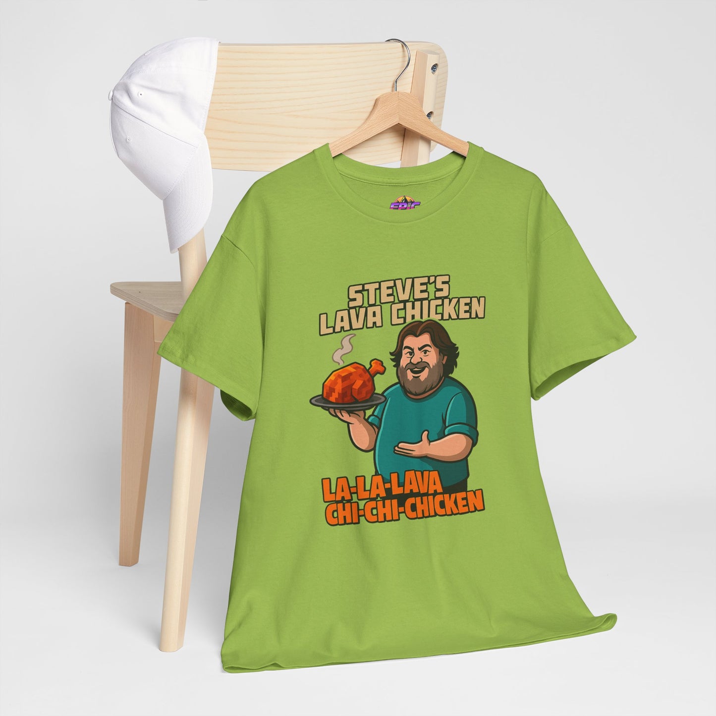 Steve’s Lava Chicken – Unisex Heavy Cotton Tee