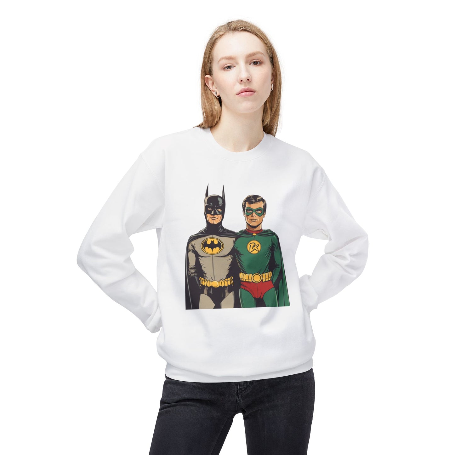 Dynamic Duo Sweatshirt – Classic Comfort with a Heroic Touch