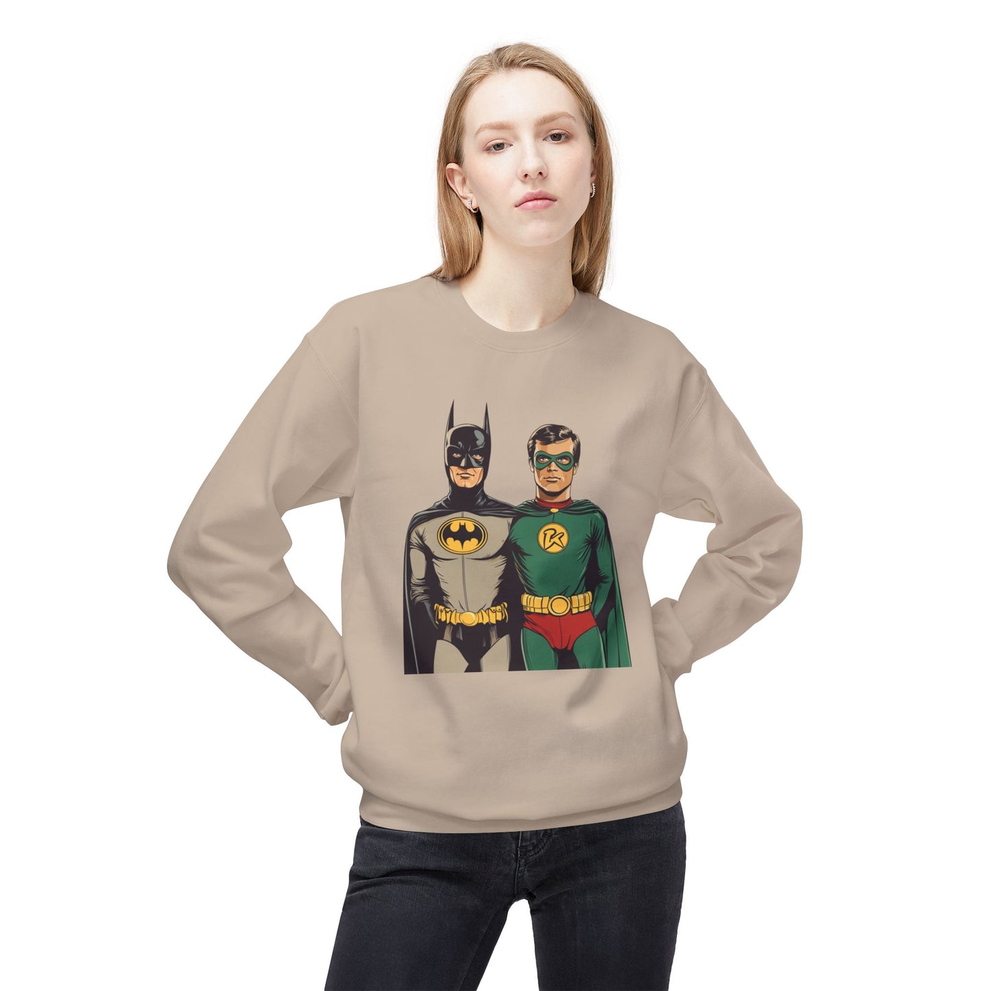 Dynamic Duo Sweatshirt – Classic Comfort with a Heroic Touch