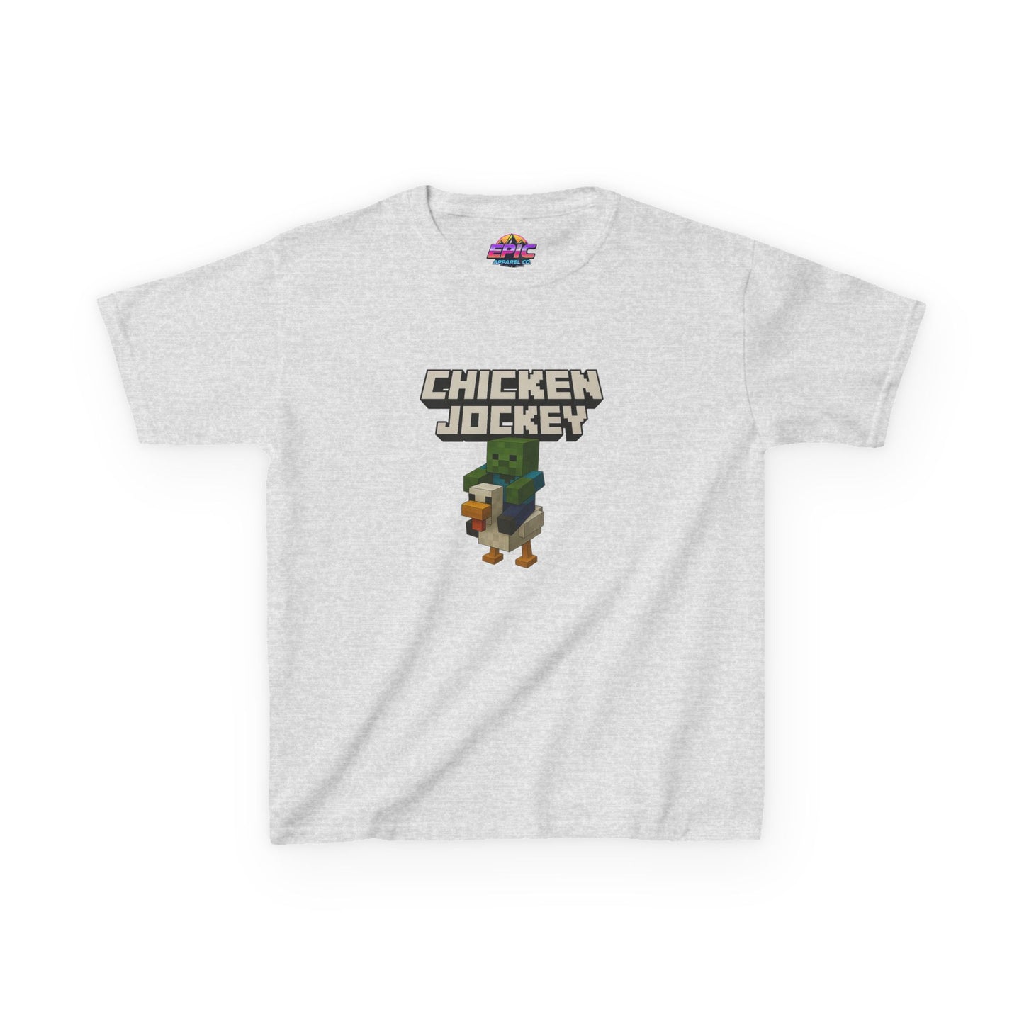 Kids Minecraft Chicken Jockey T-Shirt – Funny Gamer Tee, Animal Lover Gift, Cool Pixel Art Shirt