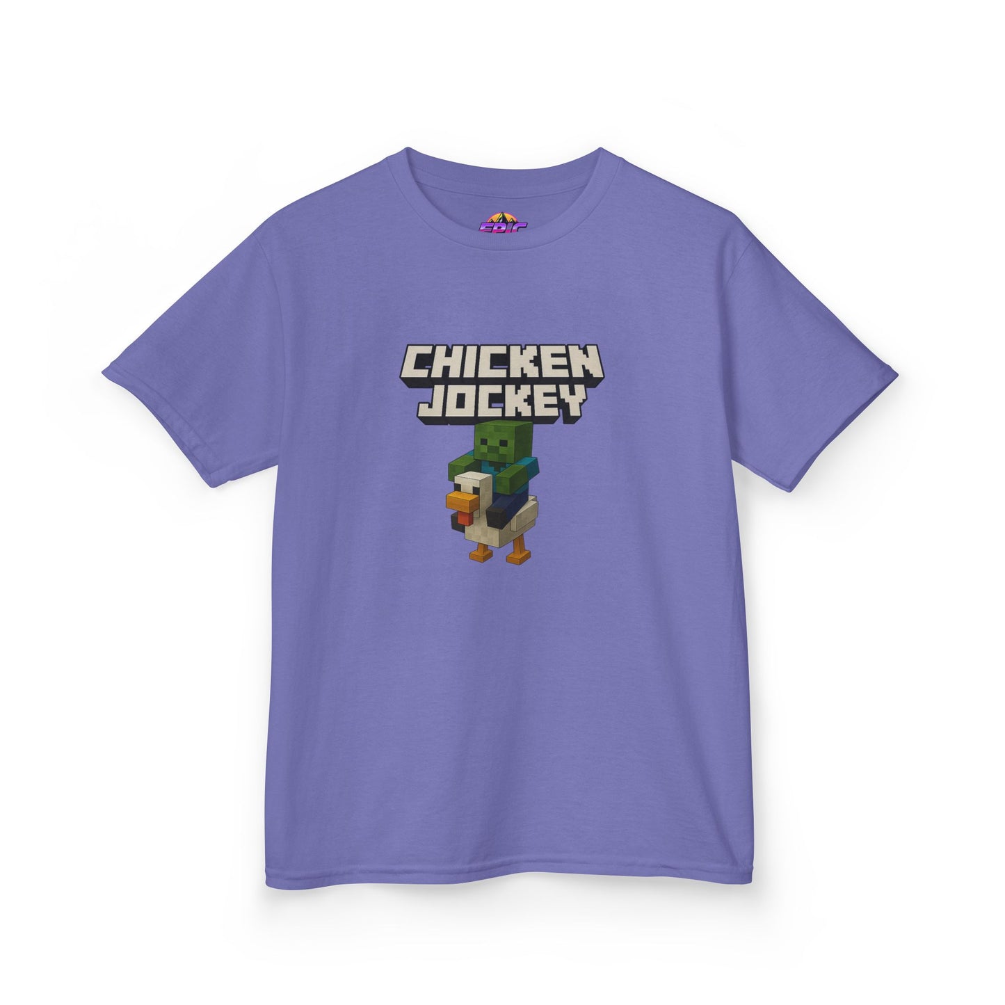 Kids Minecraft Chicken Jockey T-Shirt – Funny Gamer Tee, Animal Lover Gift, Cool Pixel Art Shirt