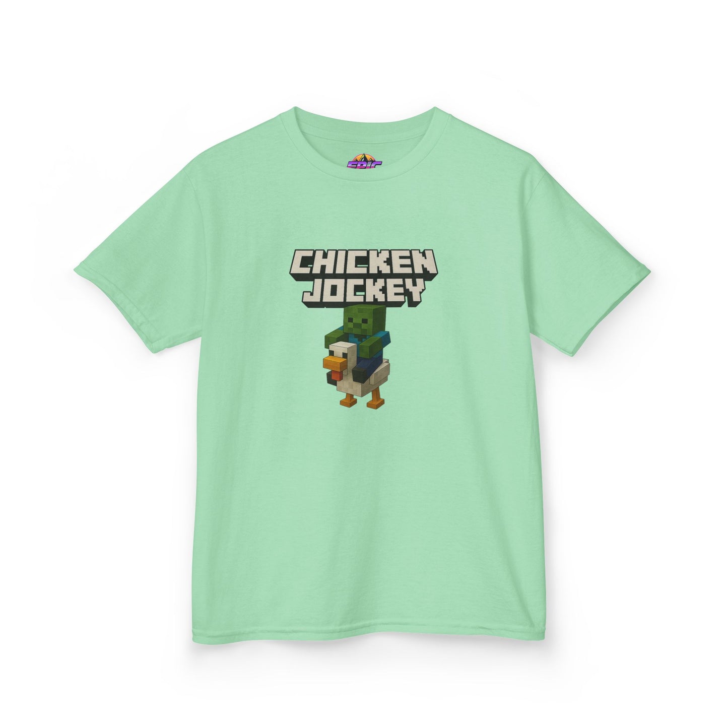 Kids Minecraft Chicken Jockey T-Shirt – Funny Gamer Tee, Animal Lover Gift, Cool Pixel Art Shirt