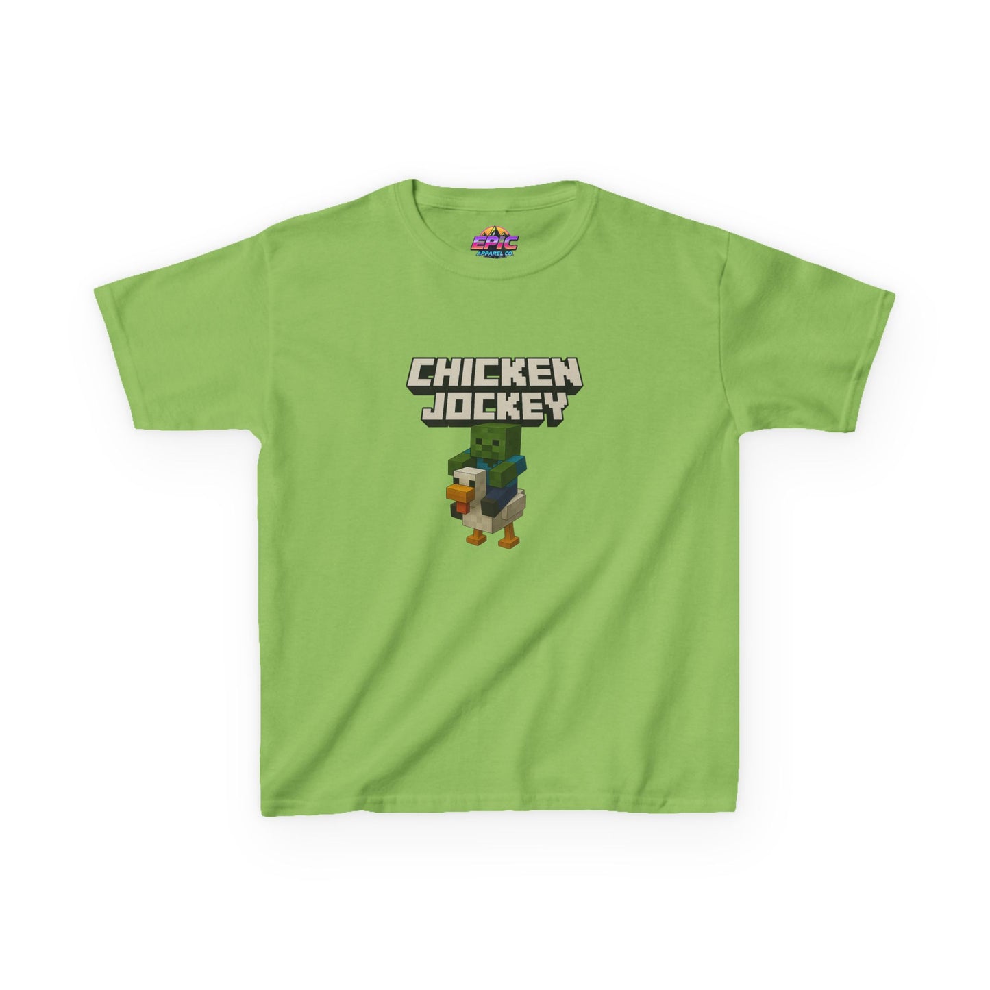 Kids Minecraft Chicken Jockey T-Shirt – Funny Gamer Tee, Animal Lover Gift, Cool Pixel Art Shirt