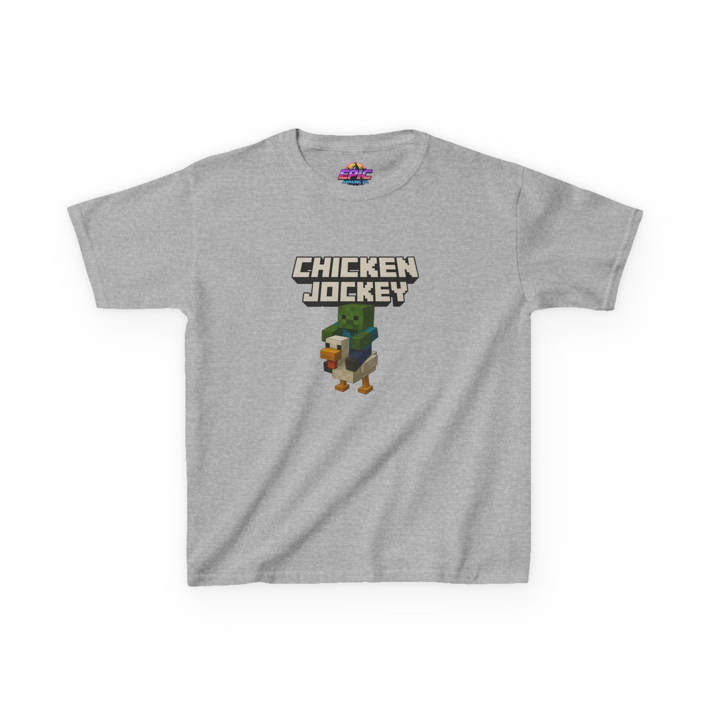 Kids Minecraft Chicken Jockey T-Shirt – Funny Gamer Tee, Animal Lover Gift, Cool Pixel Art Shirt