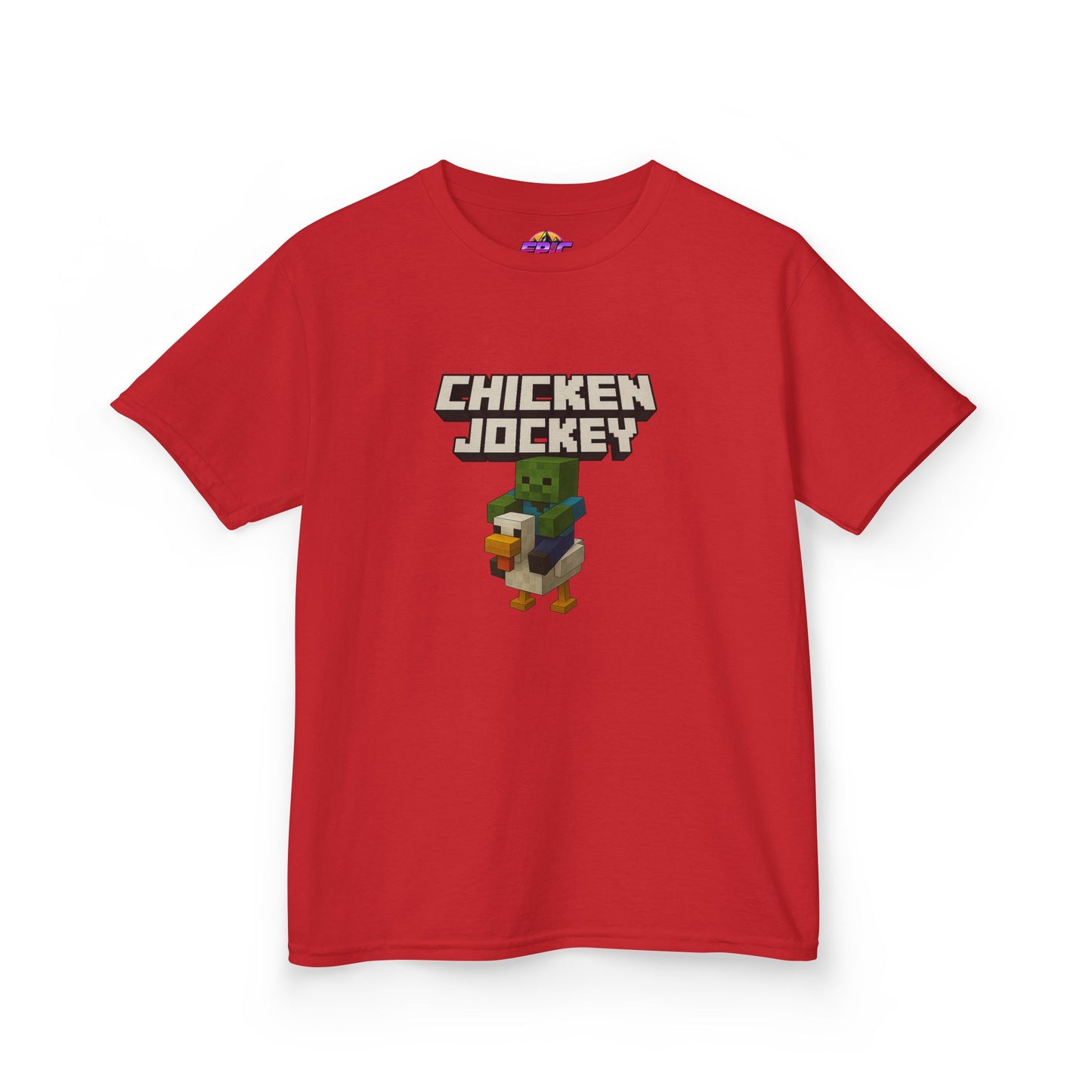 Kids Minecraft Chicken Jockey T-Shirt – Funny Gamer Tee, Animal Lover Gift, Cool Pixel Art Shirt